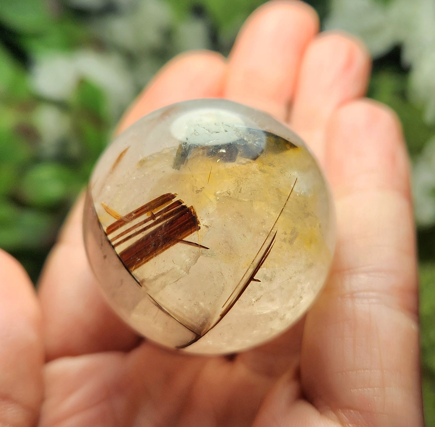 Rutilated Quartz Sphere