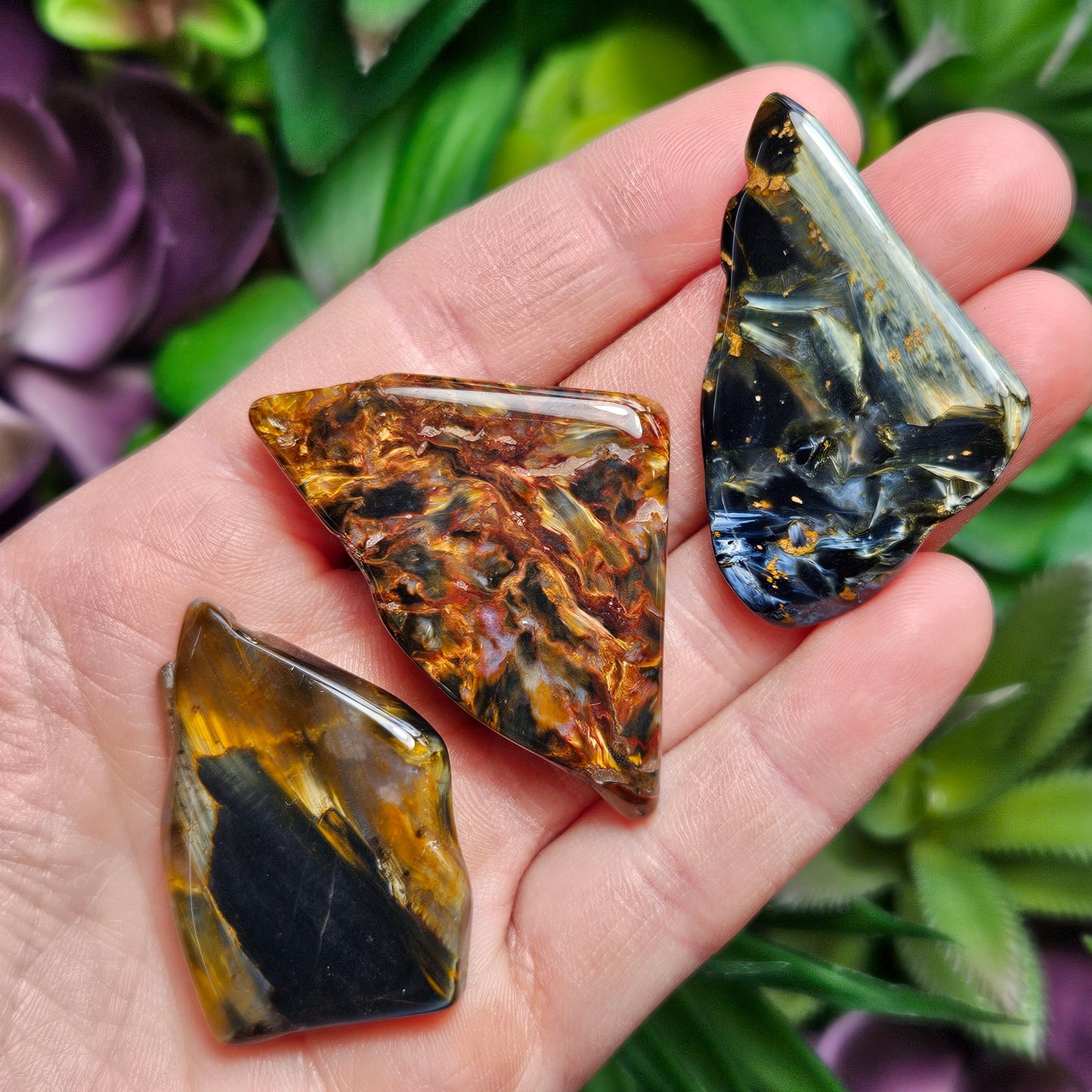 Pietersite AAA Crystal, Genuine Namibian Pietersite, Polished Pietersite Crystal Specimen, Blue Gold Red Pietersite