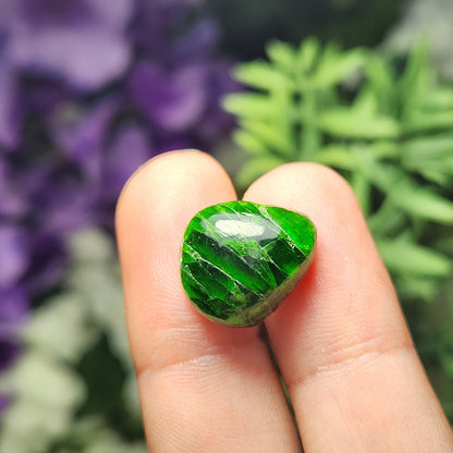 Chrome Green Diopside Tumbled Crystal Gem