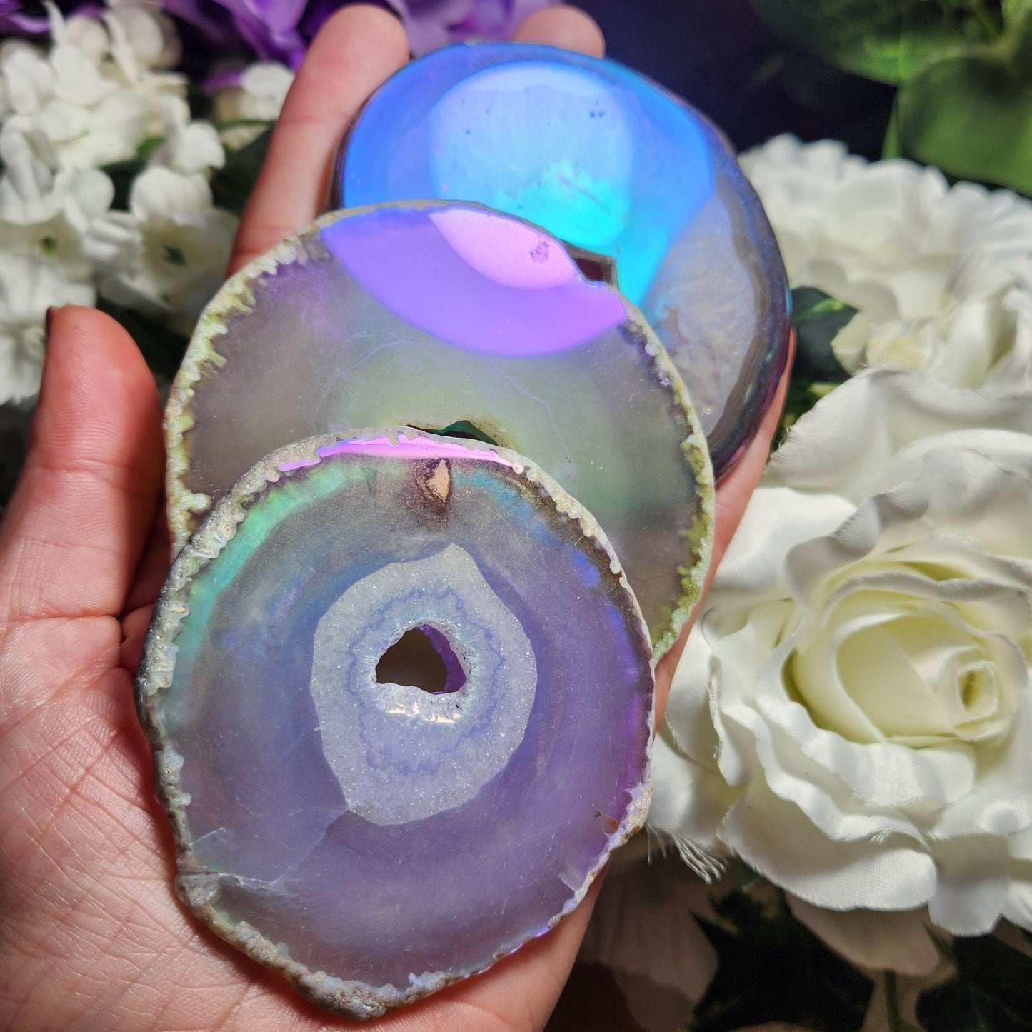 Angel Aura Agate Slice