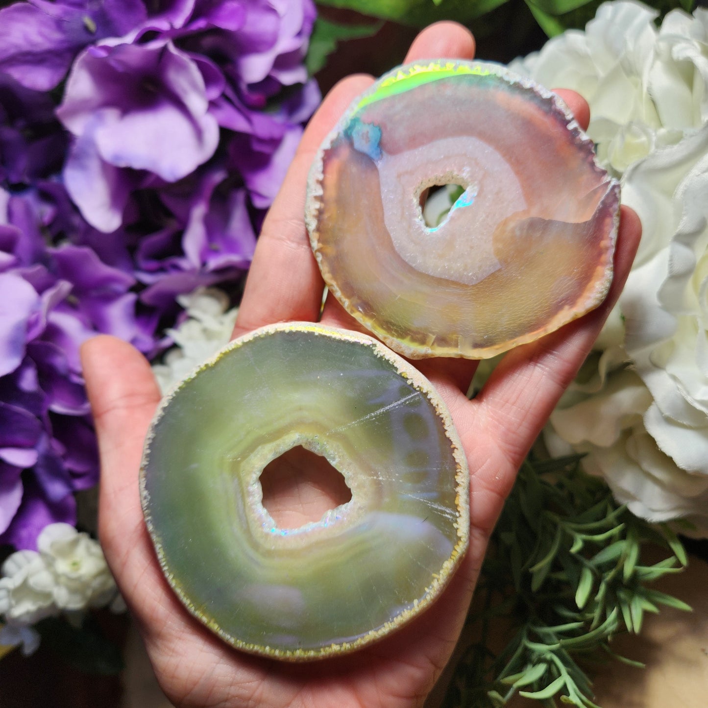 Angel Aura Agate Slice