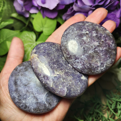 Lepidolite Palm Stone