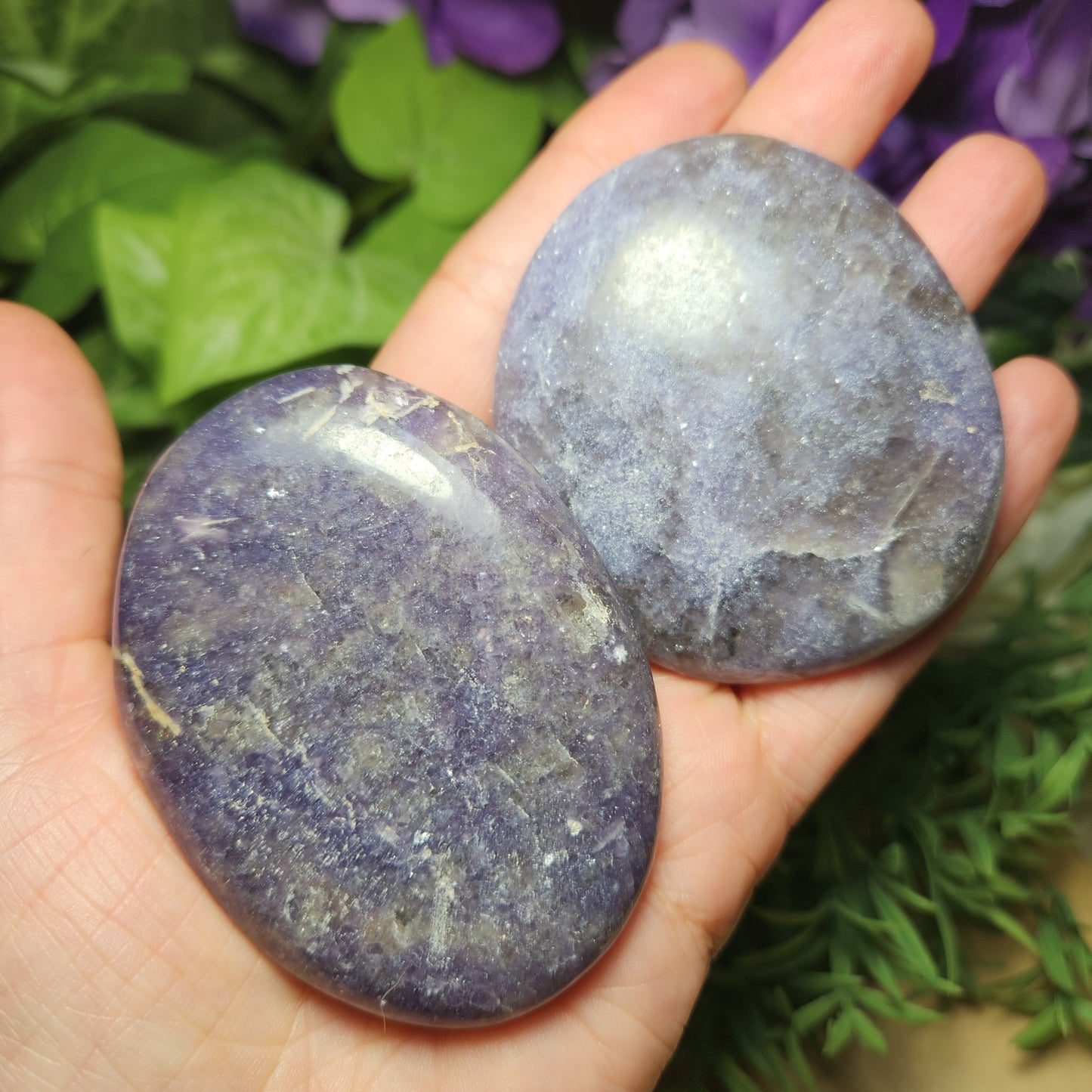 Lepidolite Palm Stone