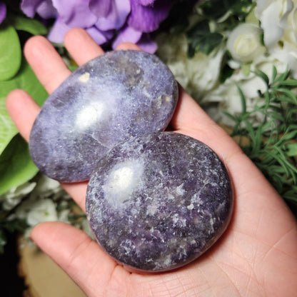 Lepidolite Palm Stone
