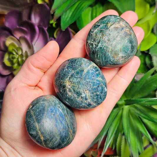 Blue Apatite Palm Stone