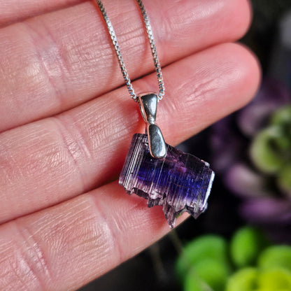 Natural Tanzanite Pendant in Sterling Silver
