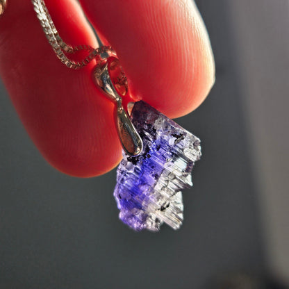 Natural Tanzanite Pendant in Sterling Silver
