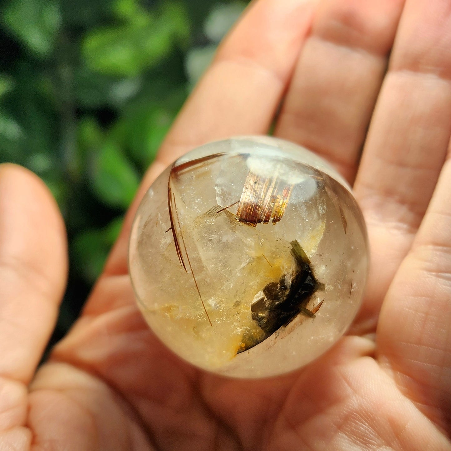 Rutilated Quartz Sphere