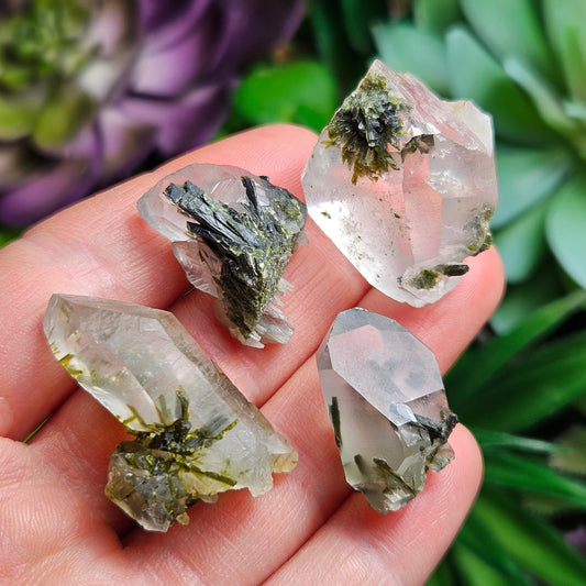 Epidote Quartz Cluster, Himalayan Crystal
