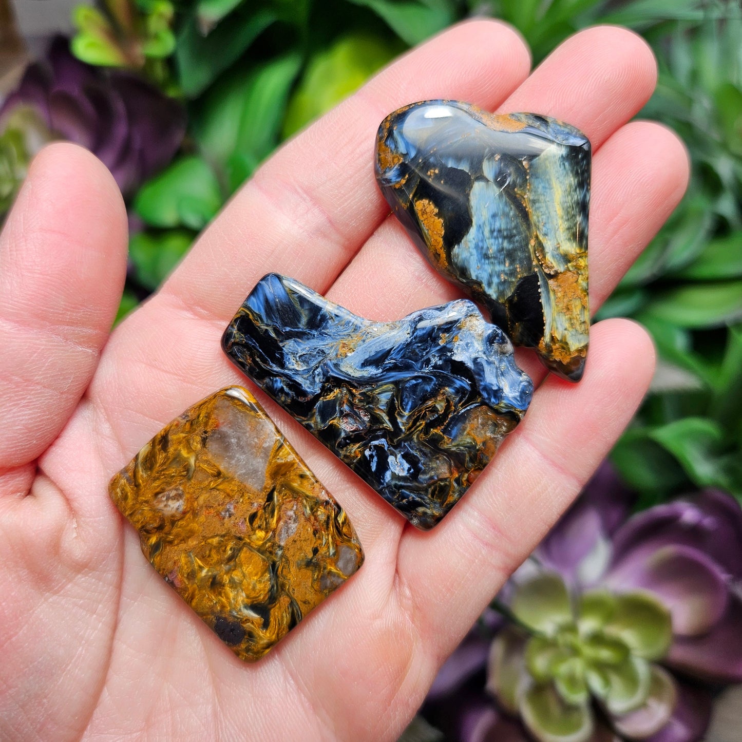 Pietersite AAA Crystal, Genuine Namibian Pietersite, Polished Pietersite Crystal Specimen, Blue Gold Red Pietersite