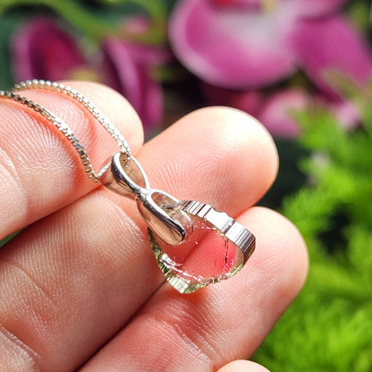 Watermelon Tourmaline Pendant, Pink and Green Tourmaline Jewelry