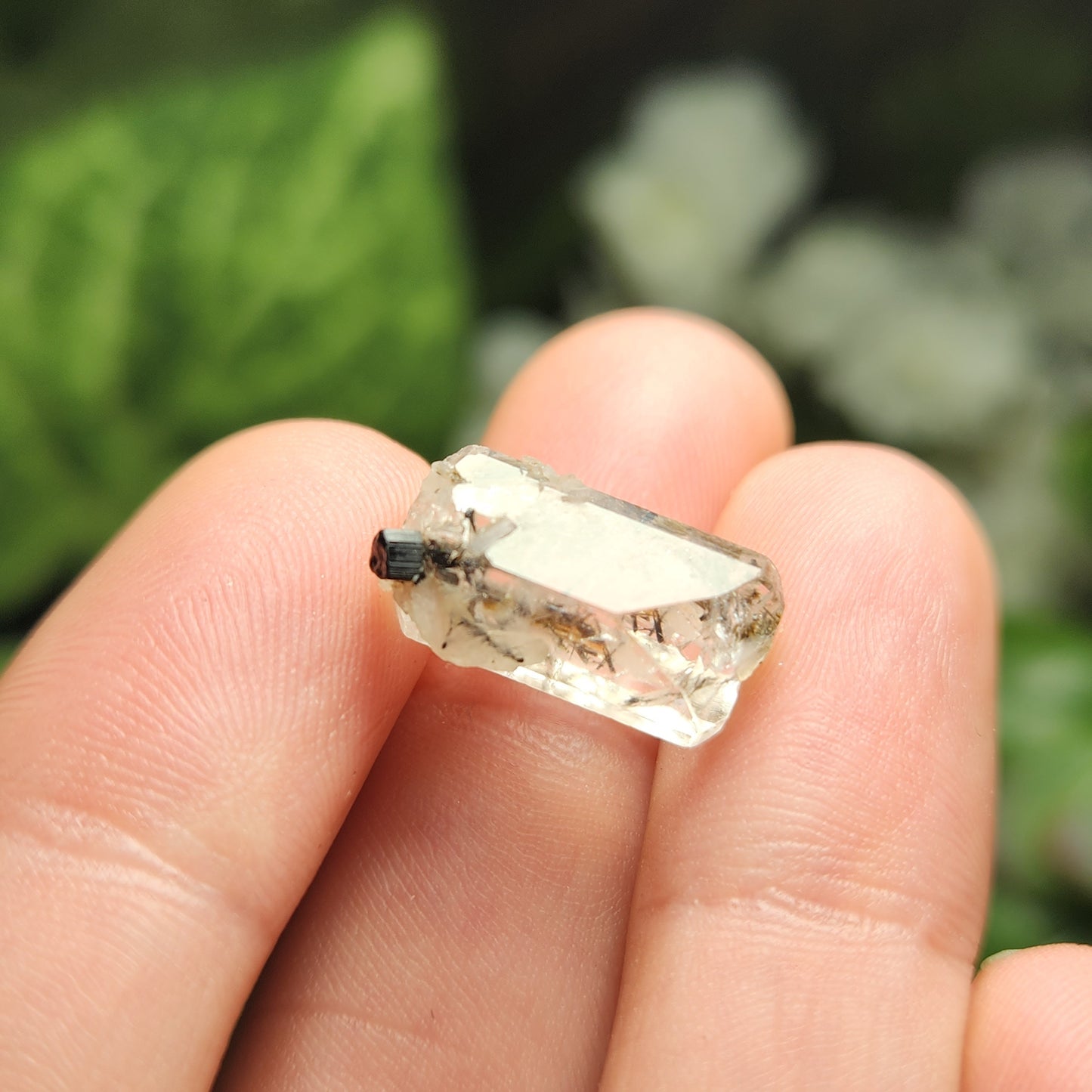 White Topaz & Black Tourmaline