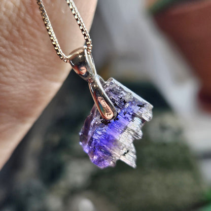 Natural Tanzanite Pendant in Sterling Silver