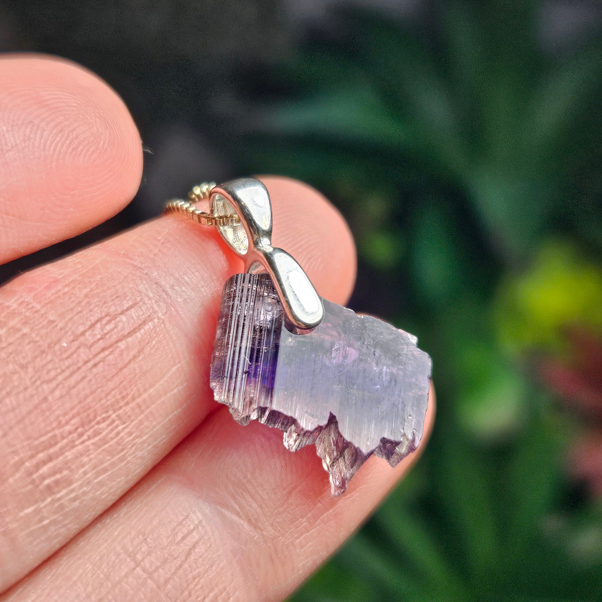 Natural Tanzanite Pendant in Sterling Silver