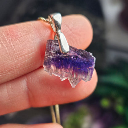 Natural Tanzanite Pendant in Sterling Silver