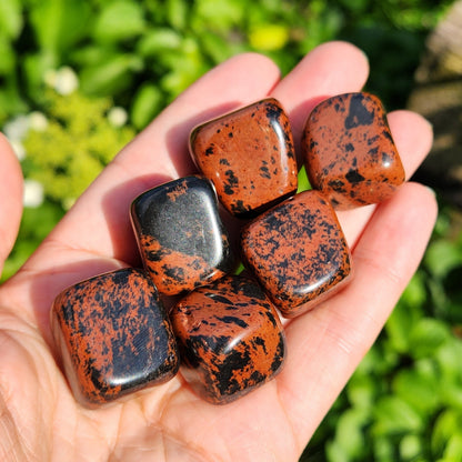 Mahogany Obsidian Stone (0.75"+), Tumbled Obsidian