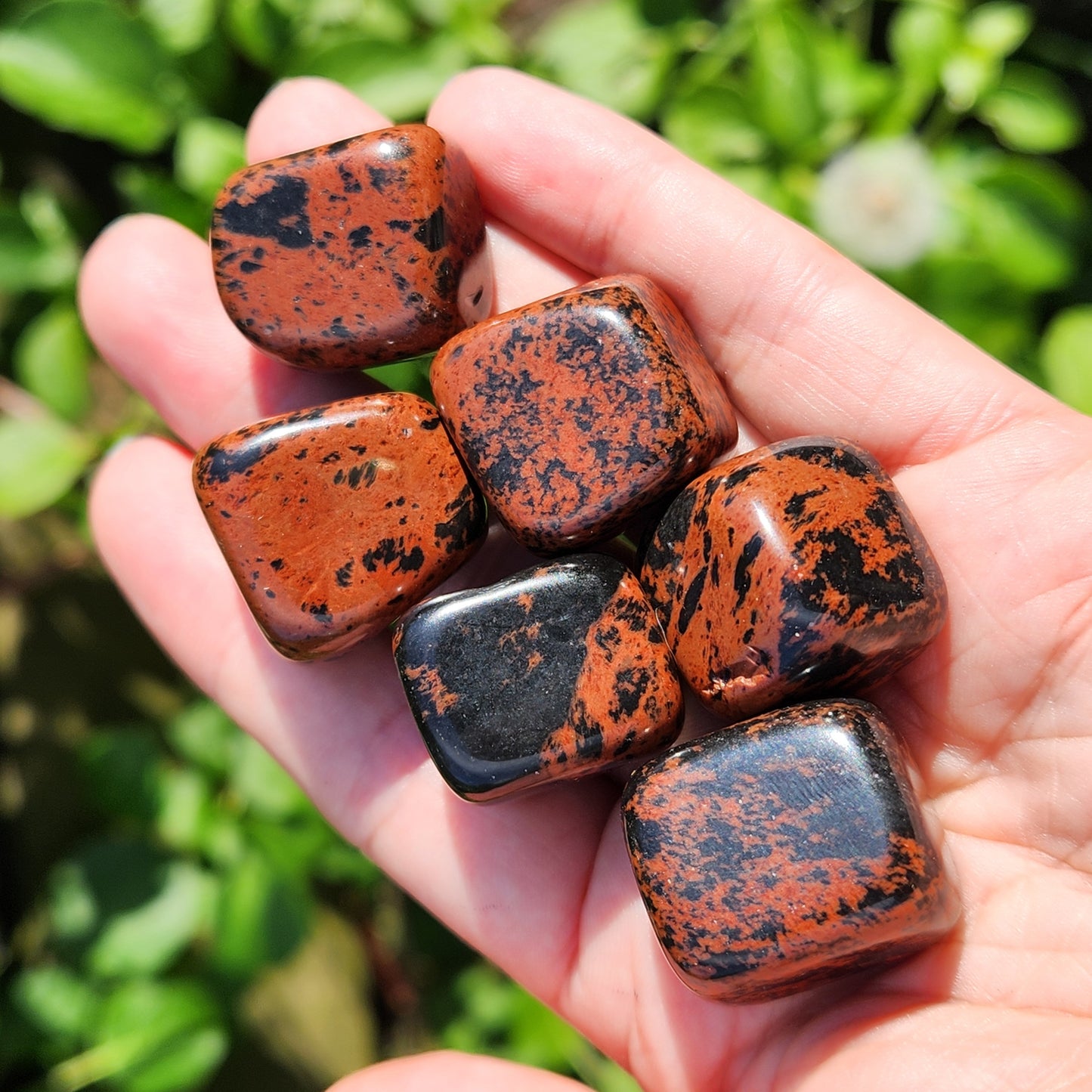 Mahogany Obsidian Stone (0.75"+), Tumbled Obsidian