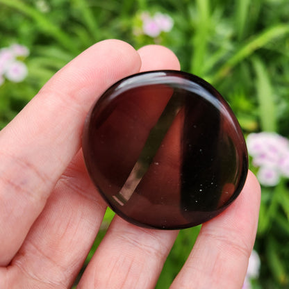 Black Obsidian Palm Stone