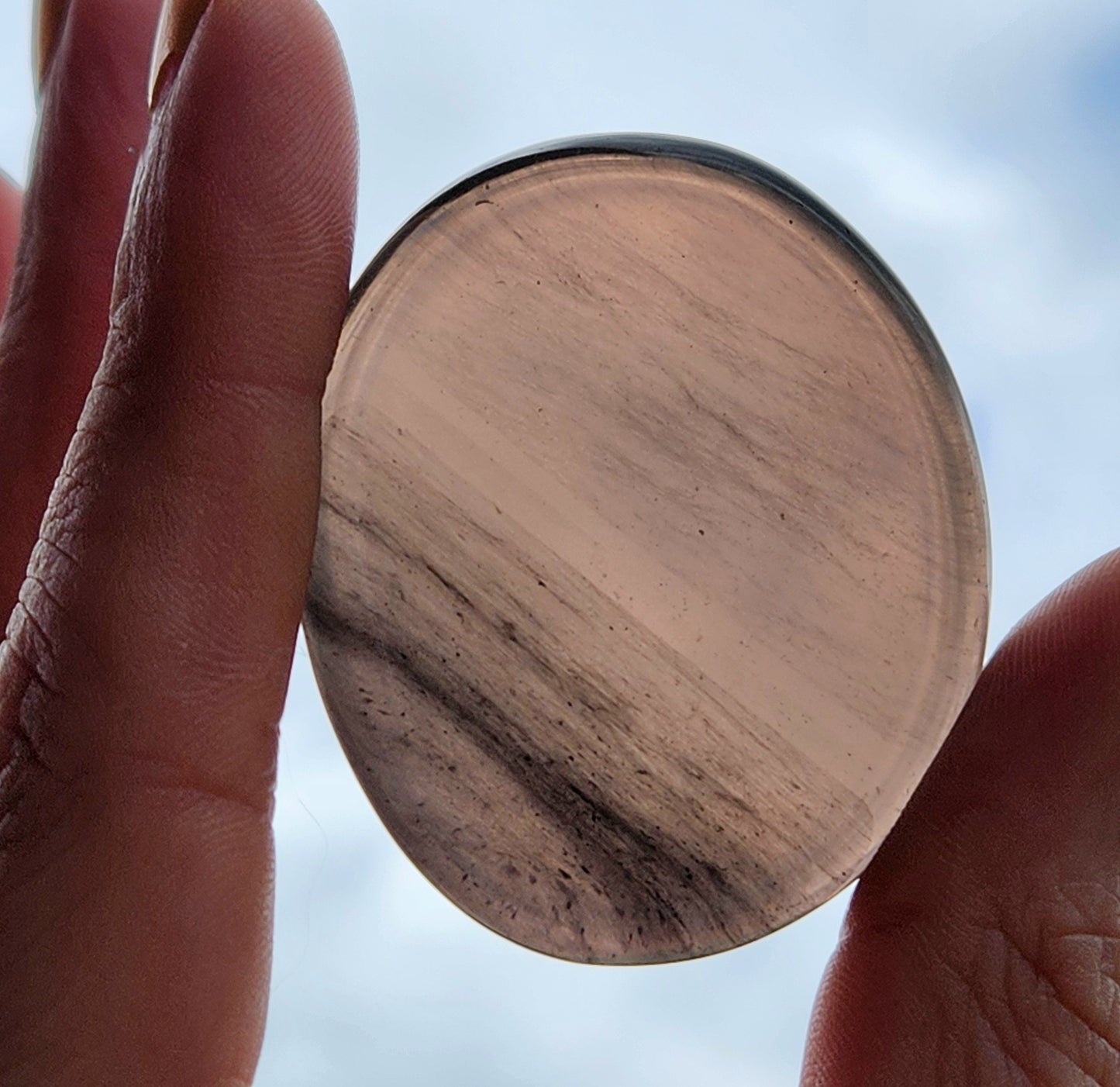 Black Obsidian Palm Stone