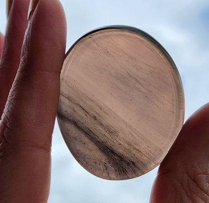 Black Obsidian Palm Stone