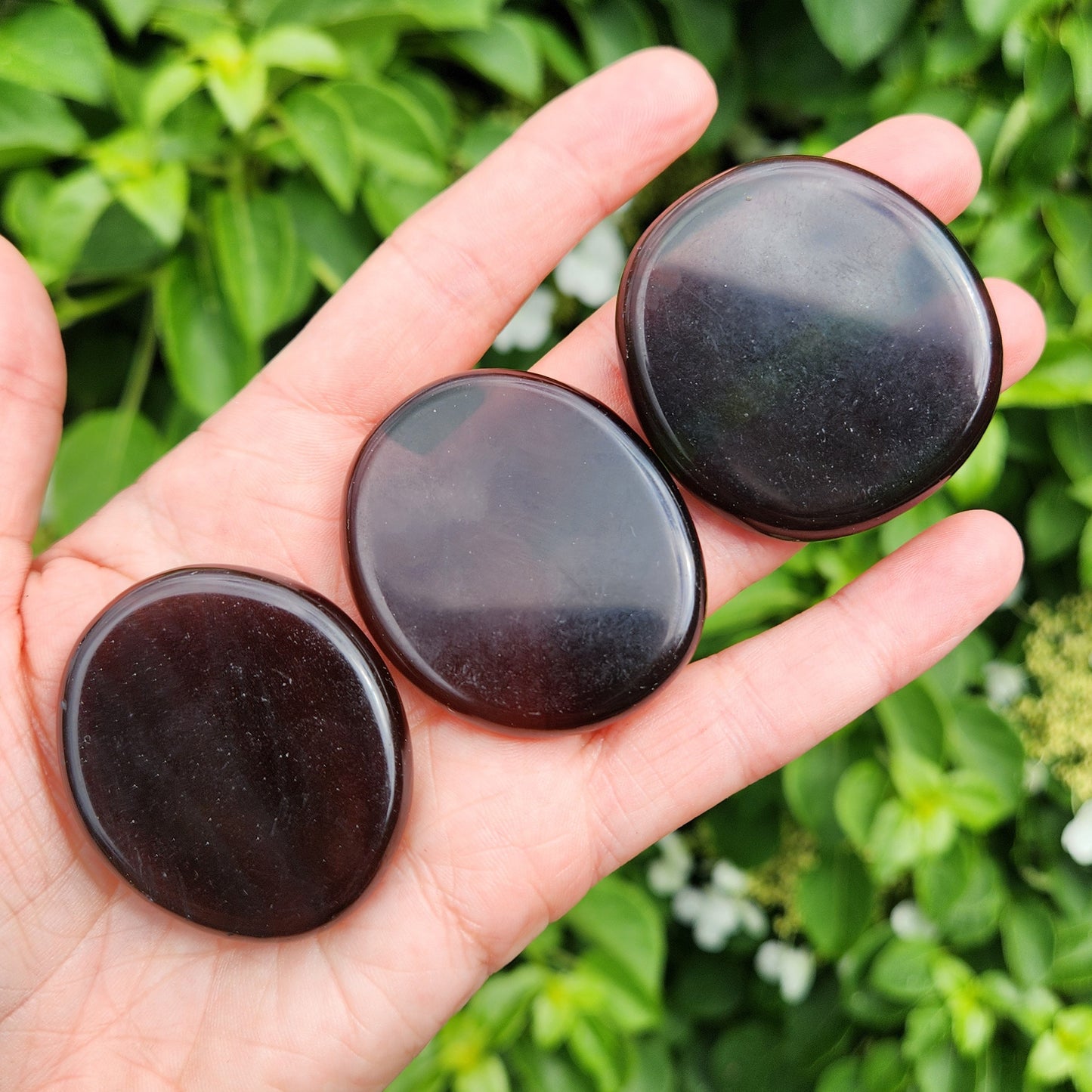 Black Obsidian Palm Stone
