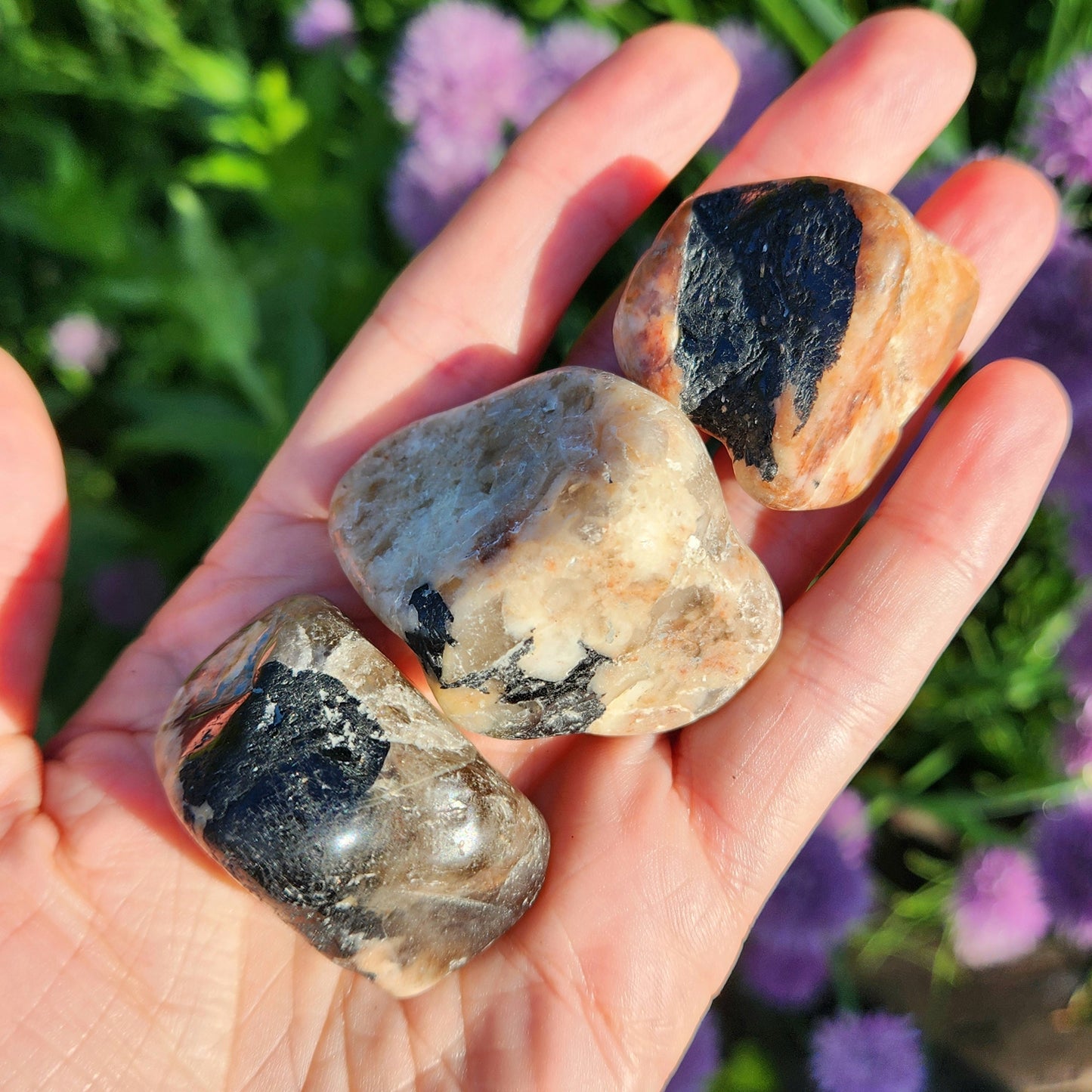 Moonstone with Black Tourmaline