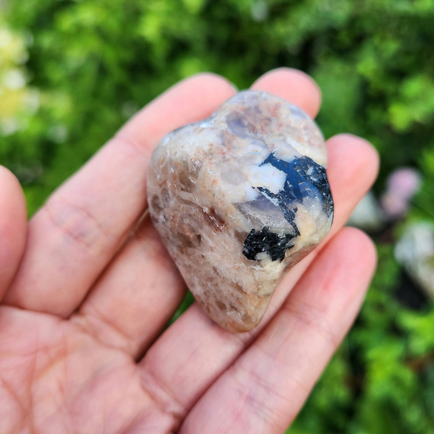 Moonstone with Black Tourmaline