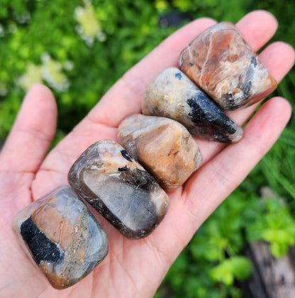 Moonstone with Black Tourmaline