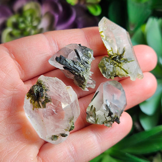Epidote Quartz Cluster, Himalayan Crystal