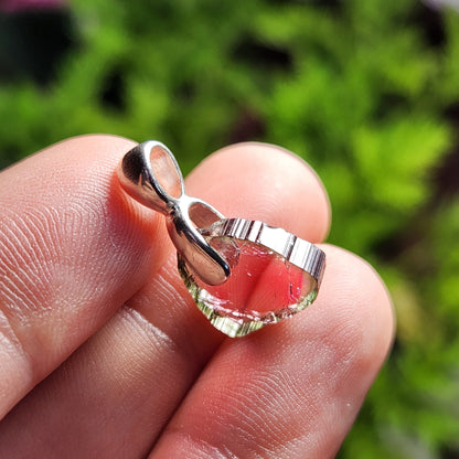 Watermelon Tourmaline Pendant, Pink and Green Tourmaline Jewelry