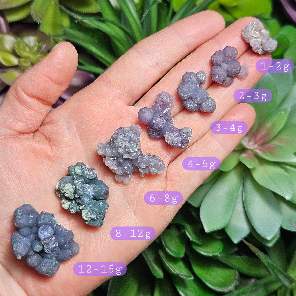 Grape Agate Crystal Cluster