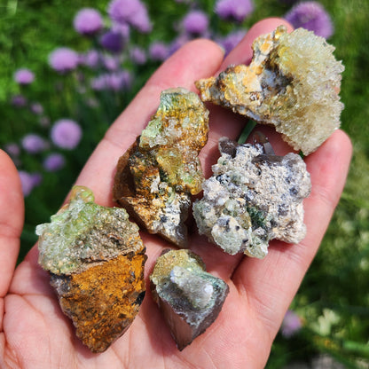 Hyalite Opal and Smoky Quartz