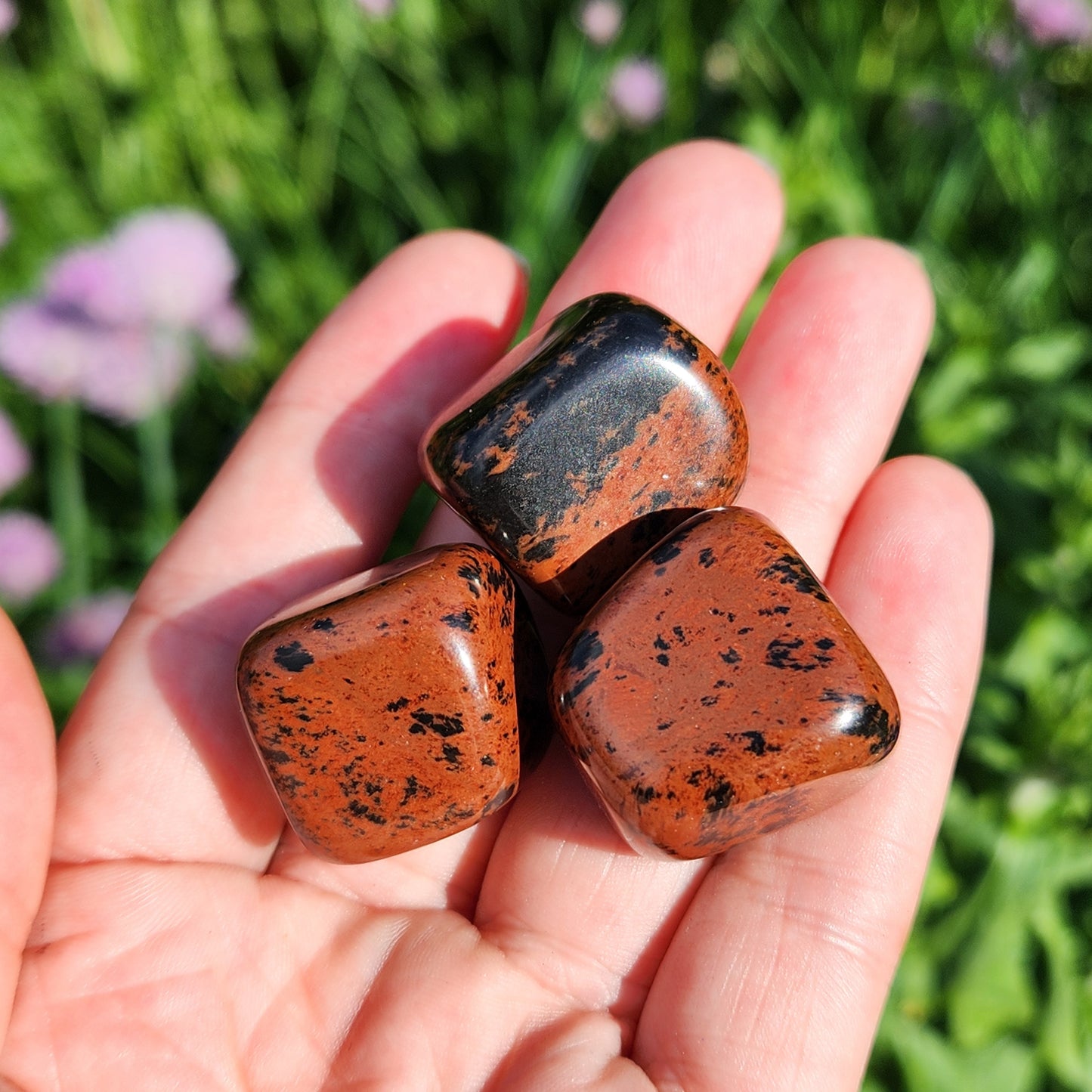 Mahogany Obsidian Stone (0.75"+), Tumbled Obsidian