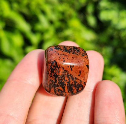 Mahogany Obsidian Stone (0.75"+), Tumbled Obsidian