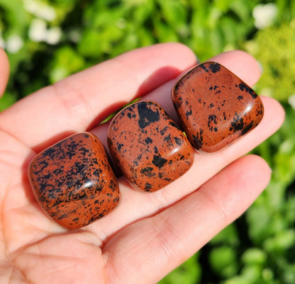 Mahogany Obsidian Stone (0.75"+), Tumbled Obsidian