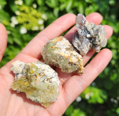 Hyalite Opal and Smoky Quartz