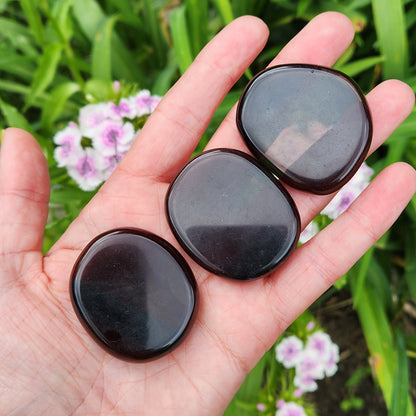 Black Obsidian Palm Stone