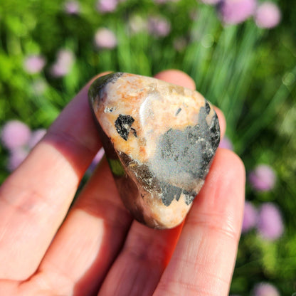 Moonstone with Black Tourmaline