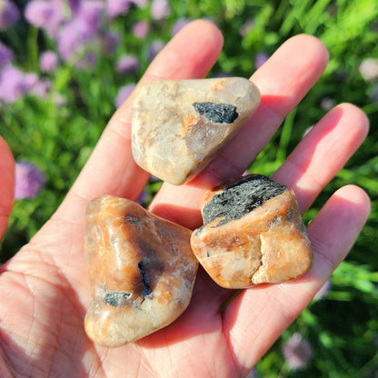 Moonstone with Black Tourmaline