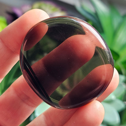 Black Obsidian Palm Stone