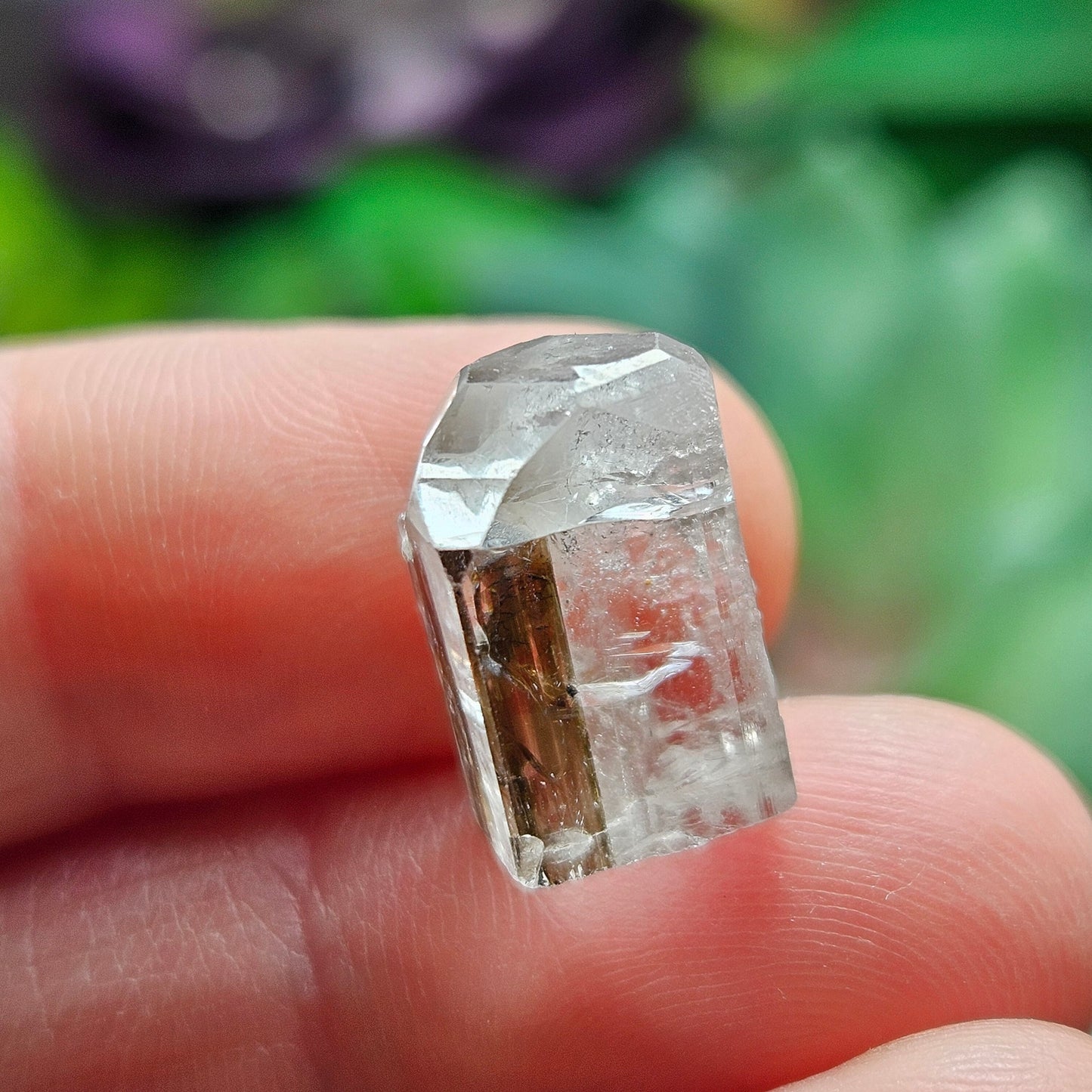 Clear Topaz with Tourmaline Blades – Rare Pakistan Raw Crystal Specimen Combo