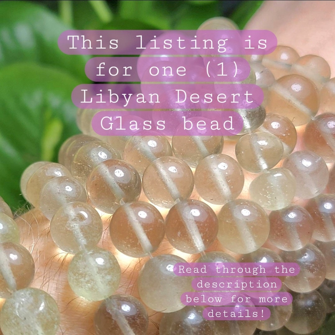 Libyan Desert Glass Bead, Libyan Gold Tektite Crystal Beads, LDG