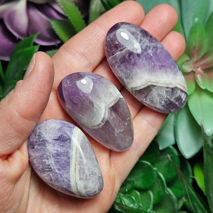 Chevron Amethyst Palm Stone
