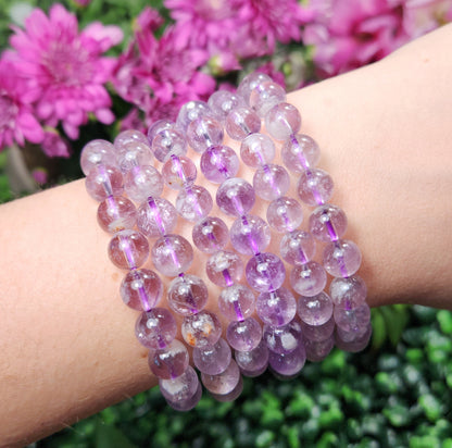 Snowflake Phantom Amethyst Bracelet