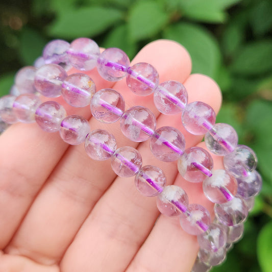 Snowflake Phantom Amethyst Bracelet