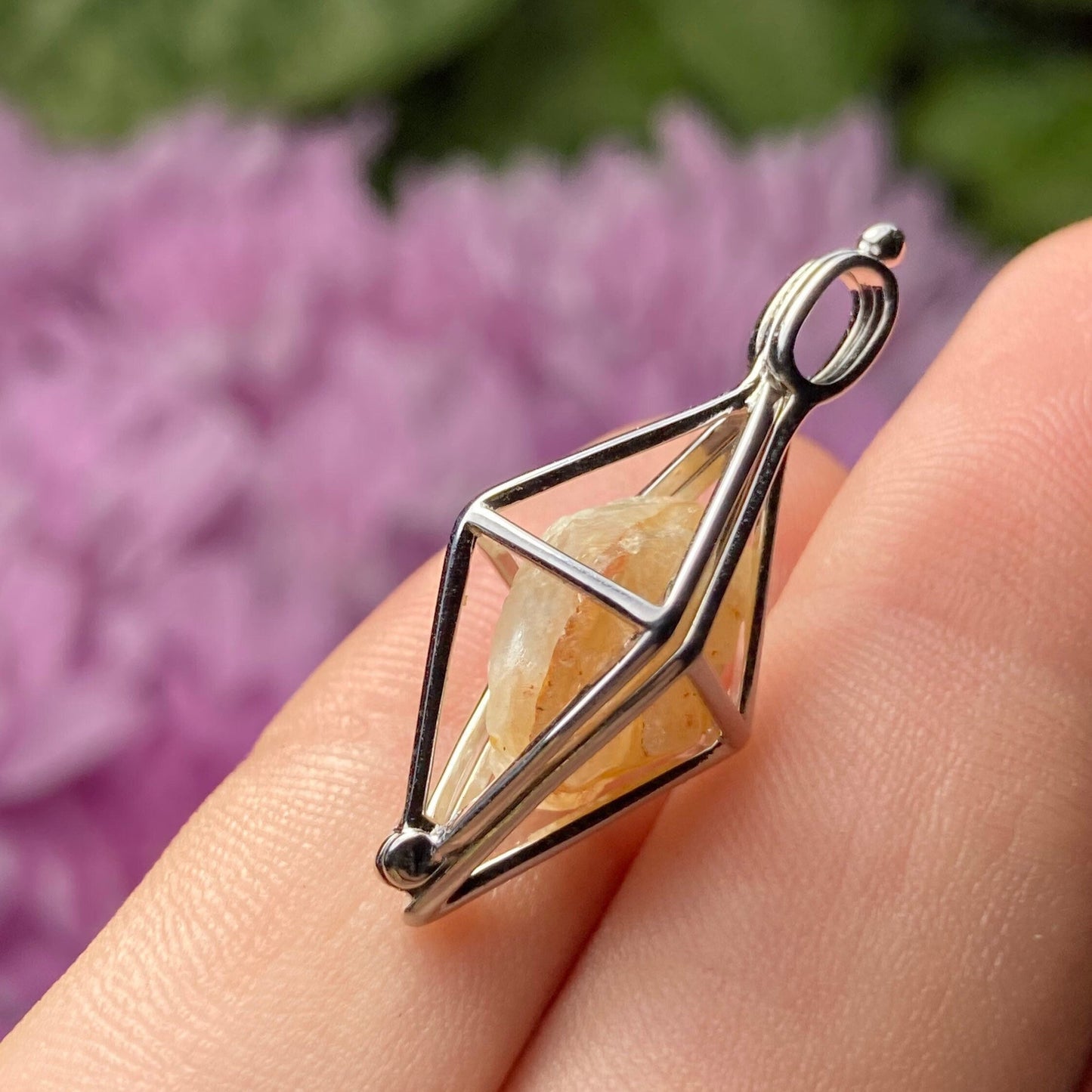 Golden Phenacite Pendant, Nigerian Phenacite Sterling Silver Necklace, Phenacite Necklace