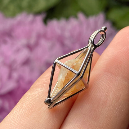 Golden Phenacite Pendant, Nigerian Phenacite Sterling Silver Necklace, Phenacite Necklace