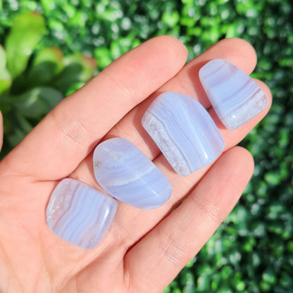 Blue Lace Agate Polished Specimen (0.75"), Namibian Blue Lace Agate, Namibia Blue Agate Crystal