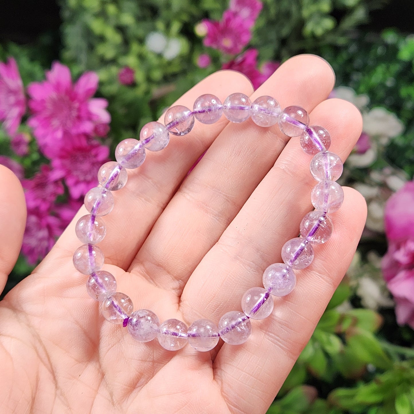 Snowflake Phantom Amethyst Bracelet