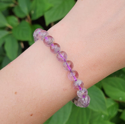 Snowflake Phantom Amethyst Bracelet